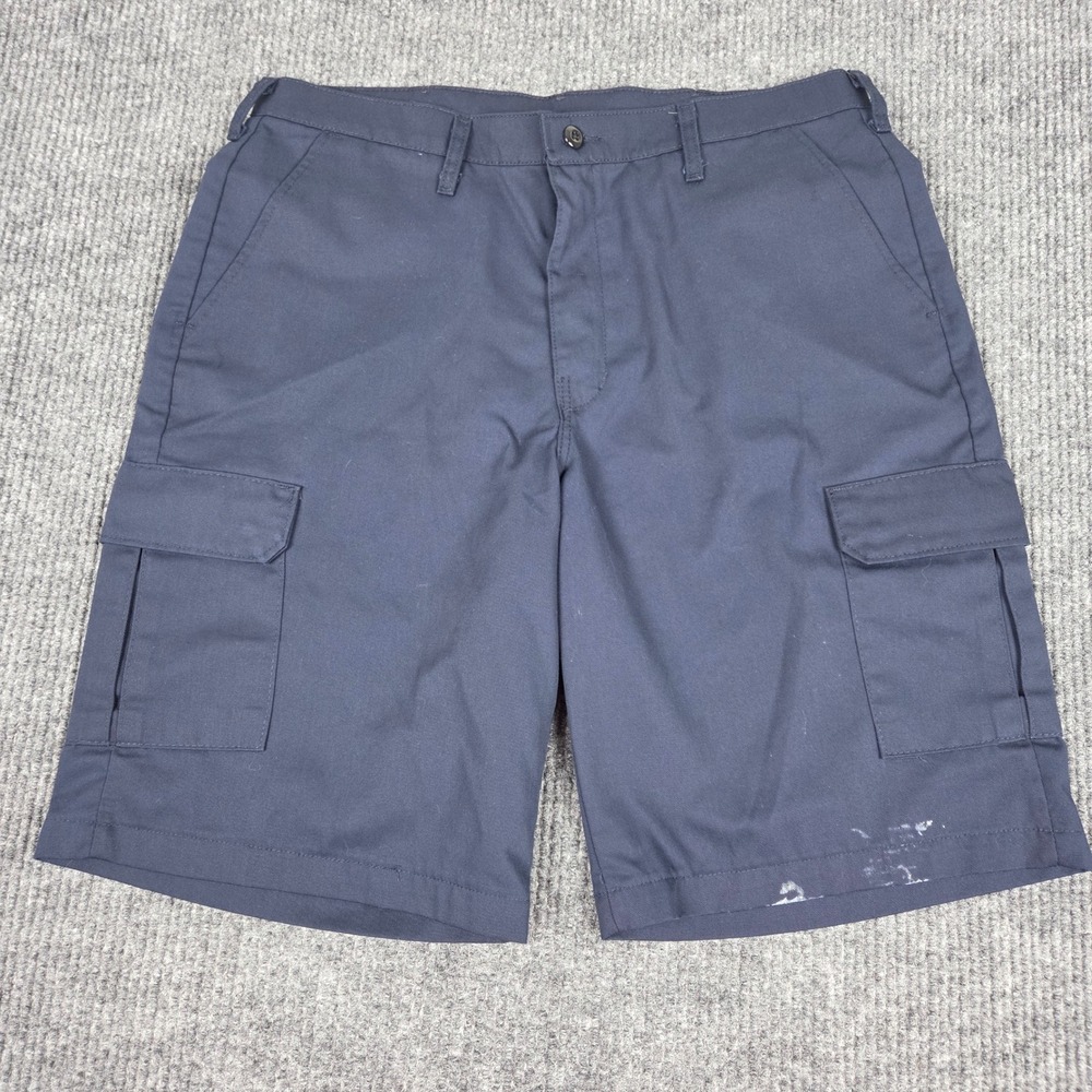 Red Kap Mens Navy Blue Industrial Cargo‎ Work Shorts PT66NV0 Size 36